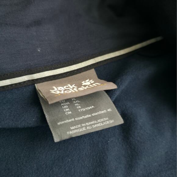 Jack Wolfskin Fleece Jacket JWP Dynamic Navy Full Zip Sweater Women Sz XL - Picture 4 of 10